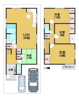 全居室６帖以上！平成３０年建築の４ＬＤＫのお家♪
中学校まで徒歩１０分！お子様の通学も安心！
スーパーなど周辺お買い物施設も徒歩圏内に充実しており生活に便利な立地♪
