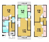 向日市、伏見区、南区の不動産なら<br>センチュリー21ユニバーサルホームサービス向日町店へ！ 全居室６帖以上の４ＬＤＫ！
教育施設まで徒歩１０分以内とお子様の通学も安心ですね♪
徒歩圏内に生活施設も充実しており便利な立地！