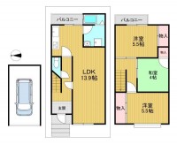 向日市、伏見区、南区の不動産なら<br>センチュリー21ユニバーサルホームサービス向日町店へ！ 徒歩圏内に生活施設が充実したリフォーム済み物件！
神川小学校まで徒歩１分とお子様の通学も安心♪
室内丁寧にお使いです！閑静な住宅地！