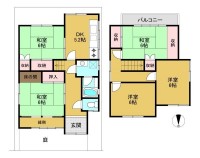 前道幅員約６ｍ！５ＤＫのゆったりとした間取り！
土地面積約３０坪！～落ち着きのある『和の住まい』～
交通量も少なめでお子様の通学も安心！