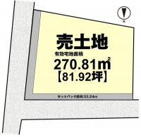 有効宅地広々約８１坪の南東角地！現況更地！
建築条件無し土地につき、お好きな工務店やハウスメーカーで建築可能！
「久我」停留所まで徒歩２分！