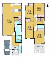 向日市、伏見区、南区の不動産なら<br>センチュリー21ユニバーサルホームサービス向日町店へ！ 阪急＆ＪＲの２ＷＡＹアクセス！４ＬＤＫの新築戸建て！
小学校まで徒歩９分とお子様の通学も安心！
周辺徒歩圏内にコンビニやドラッグストアがあり、便利な住環境♪