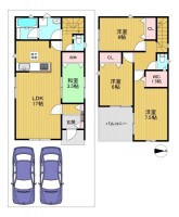 向日市、伏見区、南区の不動産なら<br>センチュリー21ユニバーサルホームサービス向日町店へ！ 全７区画☆
安心の子育て環境、日々のお買い物にも便利な立地です☆
全居室収納可能！駐車２台可能！小中学校まで徒歩５分圏内とお子様の通学も安心です♪