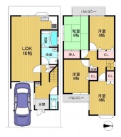 向日市、伏見区、南区の不動産なら<br>センチュリー21ユニバーサルホームサービス向日町店へ！ ☆１ＢＯＸ車１台駐車可能☆前道ゆとりの約６ｍ！
全居室６帖以上 ＬＤＫ広々１８帖のゆったりとした住空間です♪
二面採光のため、風通しも良好！室内大変キレイにお使い！
