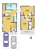 向日市、伏見区、南区の不動産なら<br>センチュリー21ユニバーサルホームサービス向日町店へ！ 令和４年２月建築の築浅物件！
阪急「西向日」駅まで徒歩７分！通勤・通学に便利な立地！
南向きにつき日当たり良好！駐車２台可能！