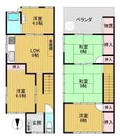 向日市、伏見区、南区の不動産なら<br>センチュリー21ユニバーサルホームサービス向日町店へ！ 子育て家族に嬉しい広々５ＬＤＫ♪
即引渡し可！快適な２階建て・全室収納あり☆
２沿線利用可能☆通勤通学に便利な立地です！
